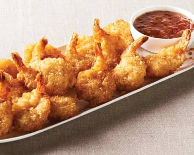 Coconut Shrimp With Salad