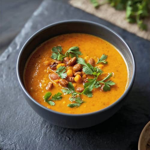Curried Squash, Lentils & Coconut Soup