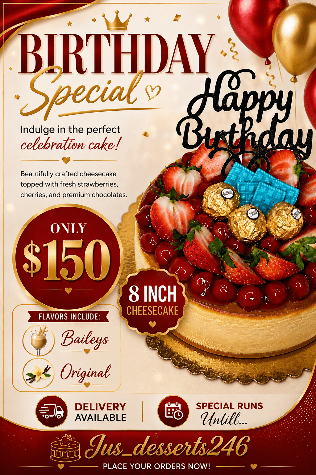 8 Inch Cheesecake